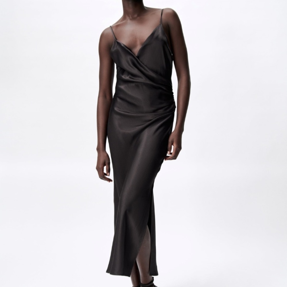 ZARA Black Slip Dress